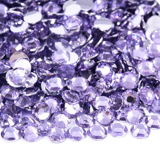 Light Amethyst Silver Back Resin Rhinestones