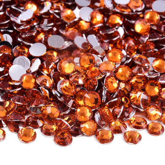 Orange Silver Back Resin Rhinestones