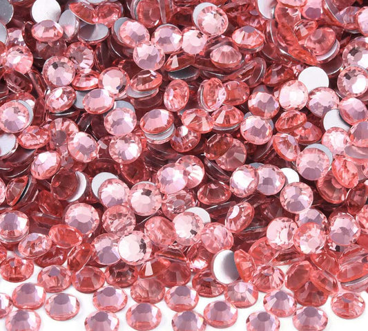 Peach Pink Glass Rhinestones