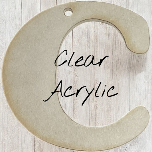 Letter C Acrylic Keychain Blank