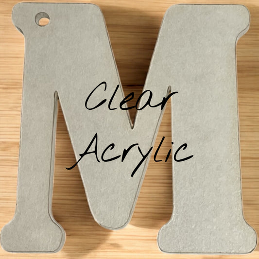 Letter M Acrylic Keychain Blank