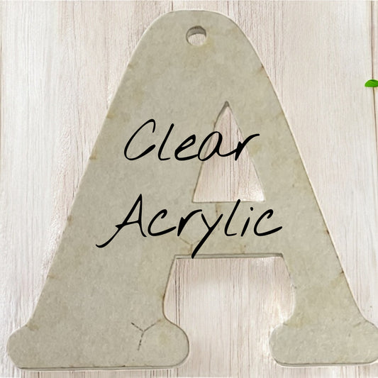 Letter A Acrylic Keychain Blank