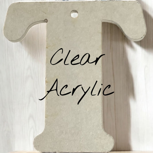 Letter T Acrylic Keychain Blank