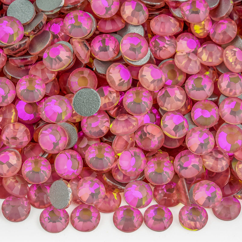 Pink Rose Crystal Glass Rhinestones