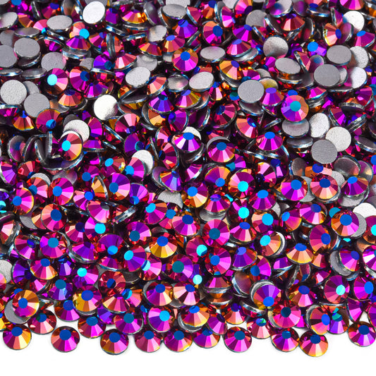 Purple Flame Glass Rhinestones