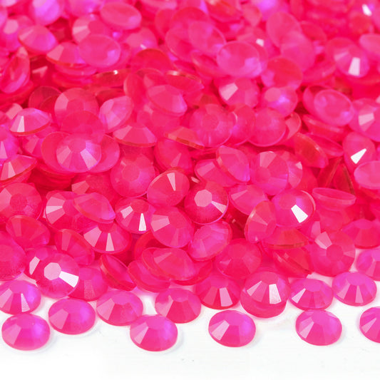 Rose Glow in the Dark Resin Rhinestones