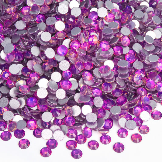 Vivid Purple Opal Glass Rhinestones
