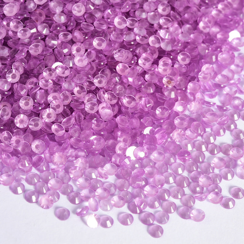 Lt Amethyst Glow in the Dark Resin Rhinestones