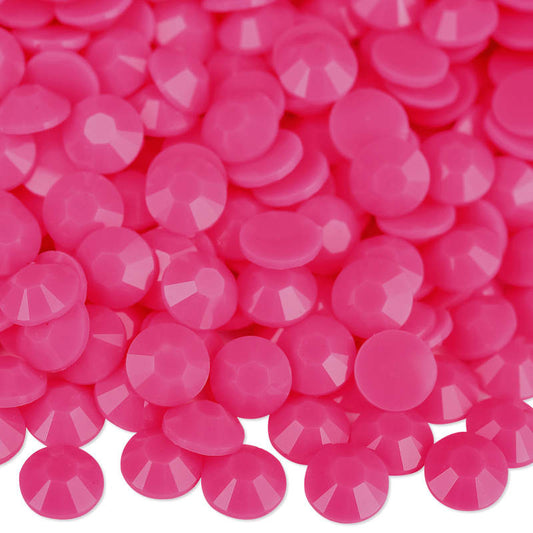 Semi-Transparent Dark Pink Resin Rhinestone