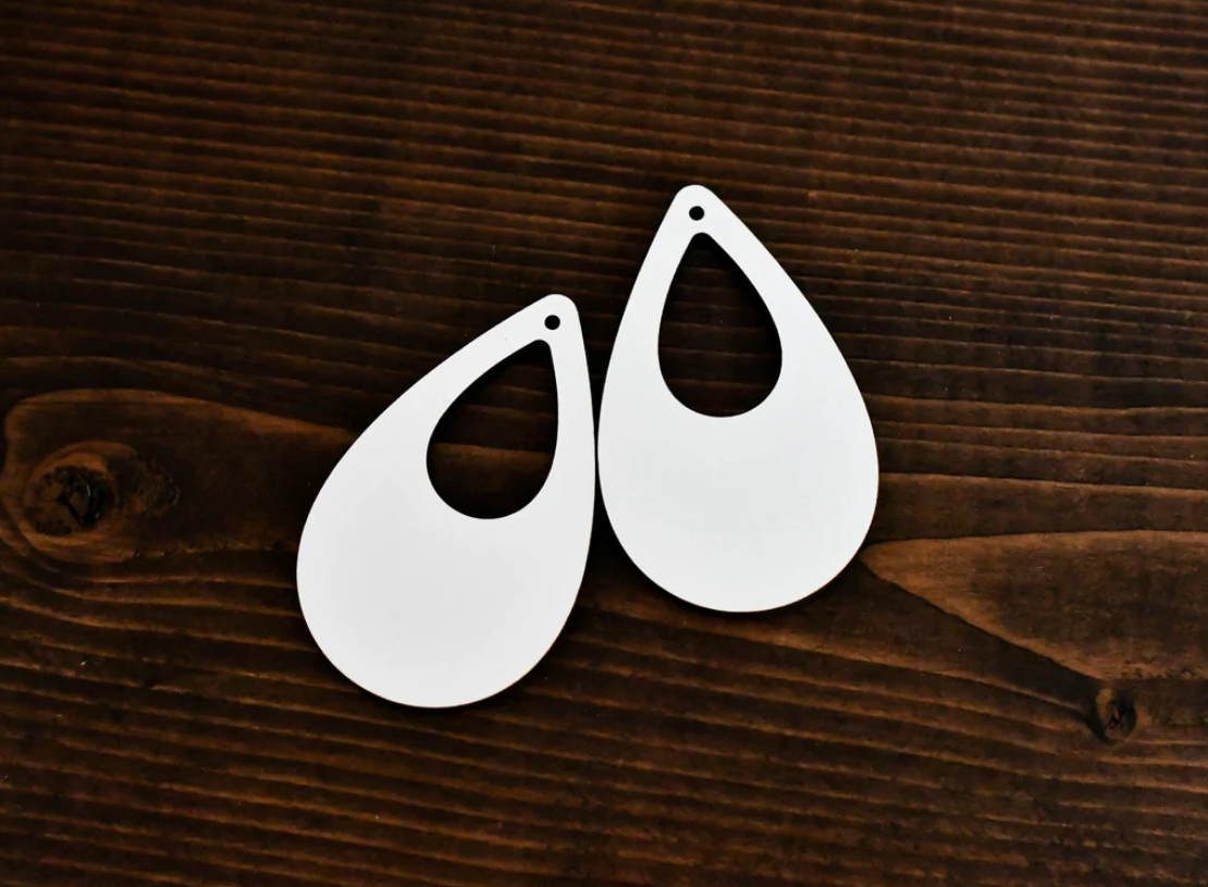 1.25 Inch MDF Double Sided Pendant Style Earrings