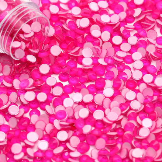 Neon Rose Flatback Rhinestones