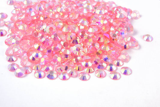 Transparent Pink AB Jelly Stones